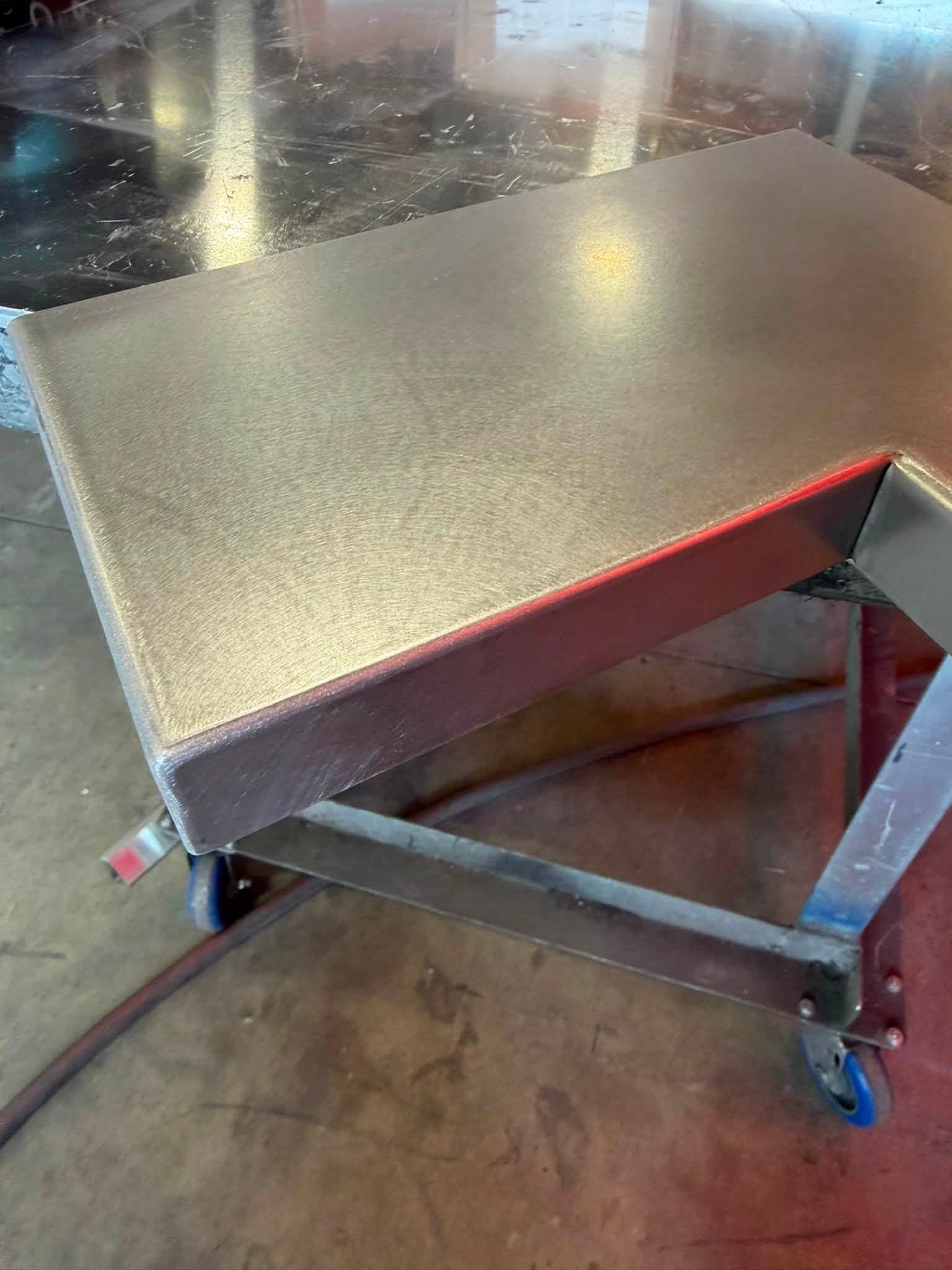Brushed stainless counter